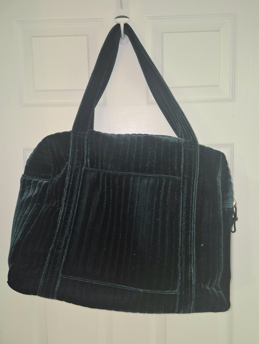 Velvet Quilted Tote Bag